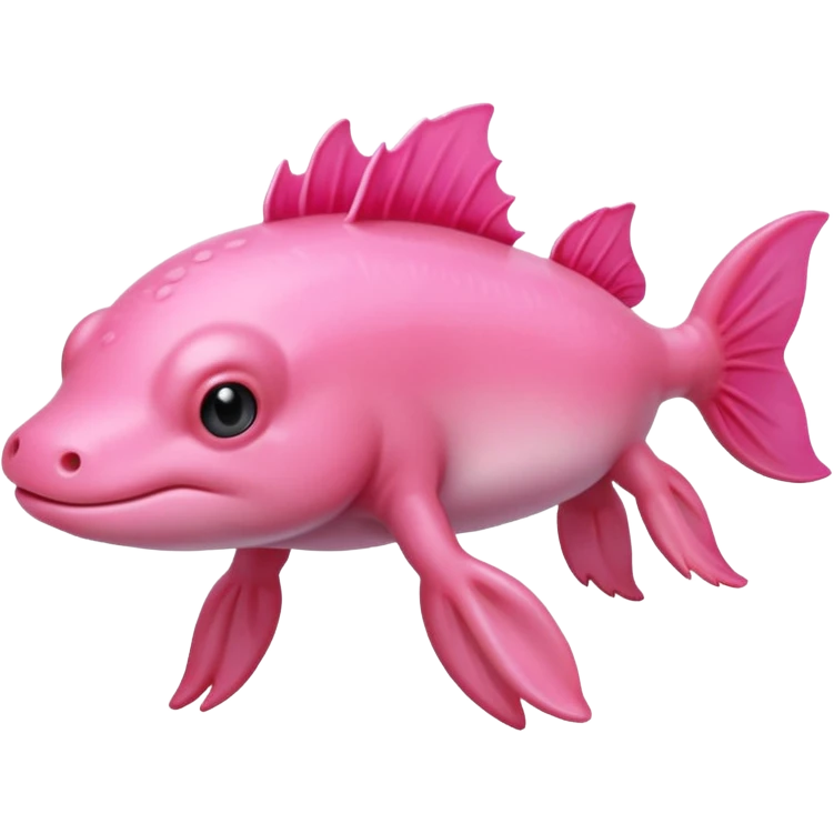 pink axolotl, exotic animal emoji