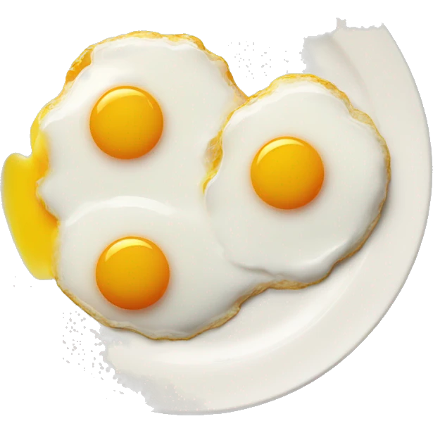 Sunny side up egg on a plate emoji