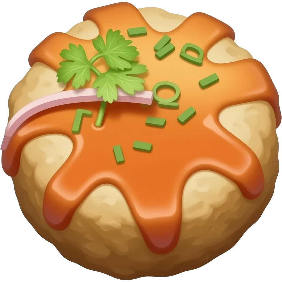 קציצות טופו ברוטב כתום emoji