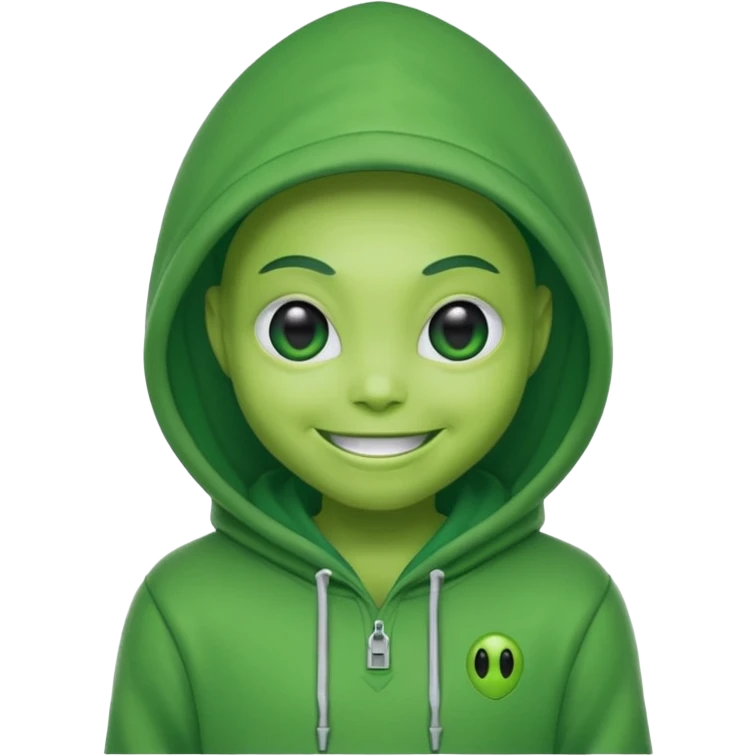 a portrait of aliens wear hoodies emoji