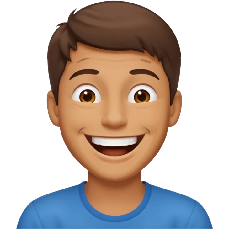 man making fun emoji