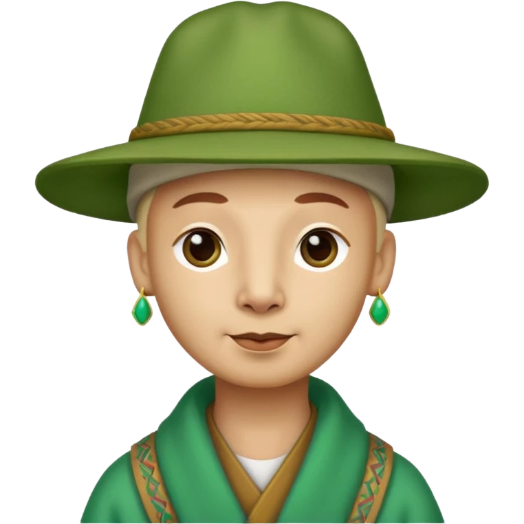 Lama and hat green emoji