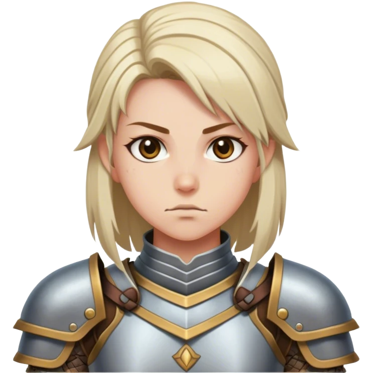 DnD character. The composition is centered, showing only the head and upper chest, ensuring perfect symmetry and alignment. emoji