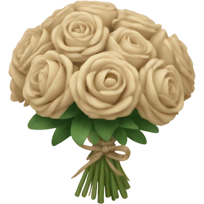 Beige bouquet  emoji