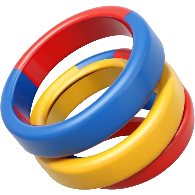 Stacking rings kid toys in bright colors emoji