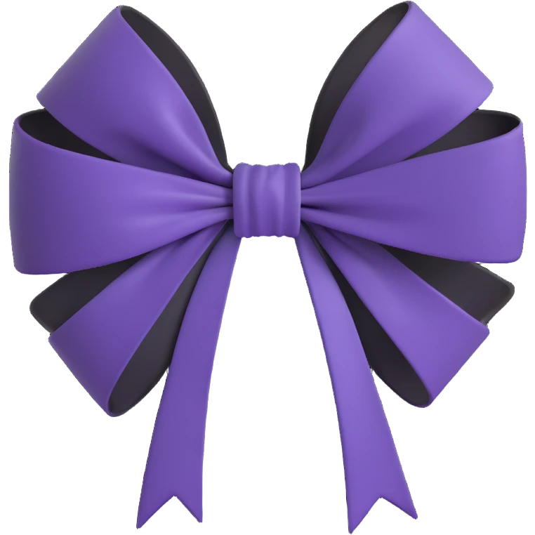 Black gothic bow effect emoji