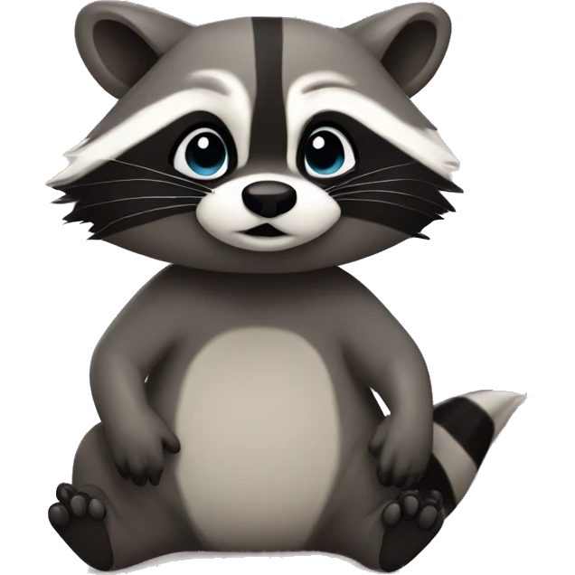 Raccoon in love emoji