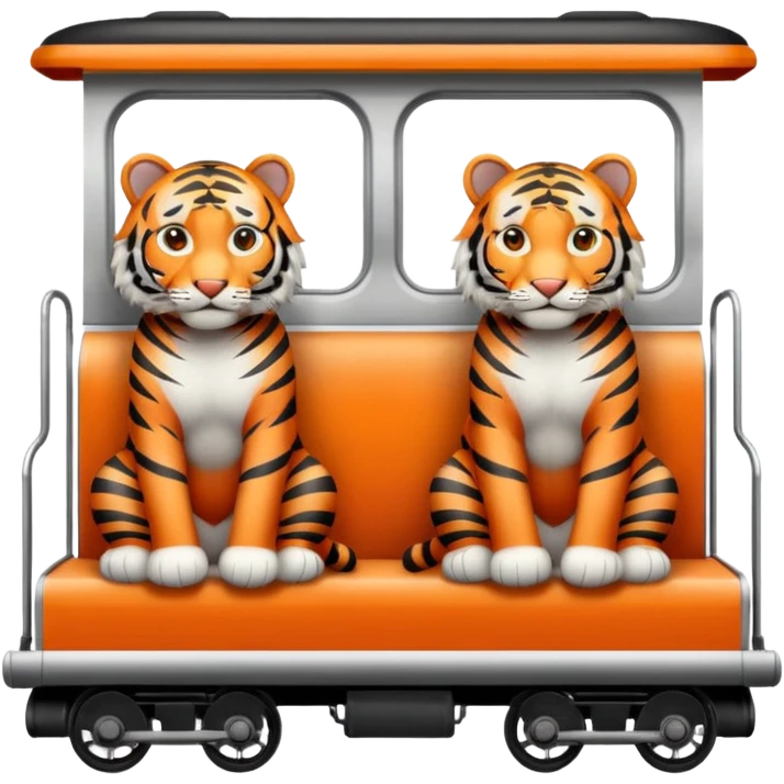 2 animaux de sibérie dans le train emoji