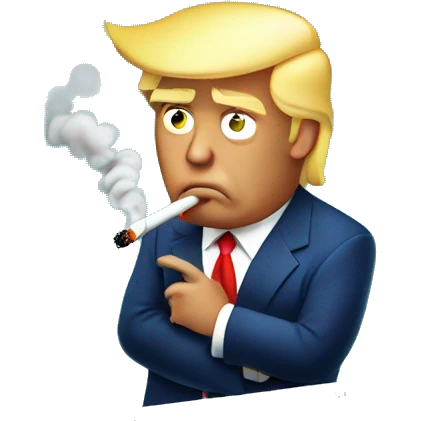 Donald trump smoking in a pool emoji