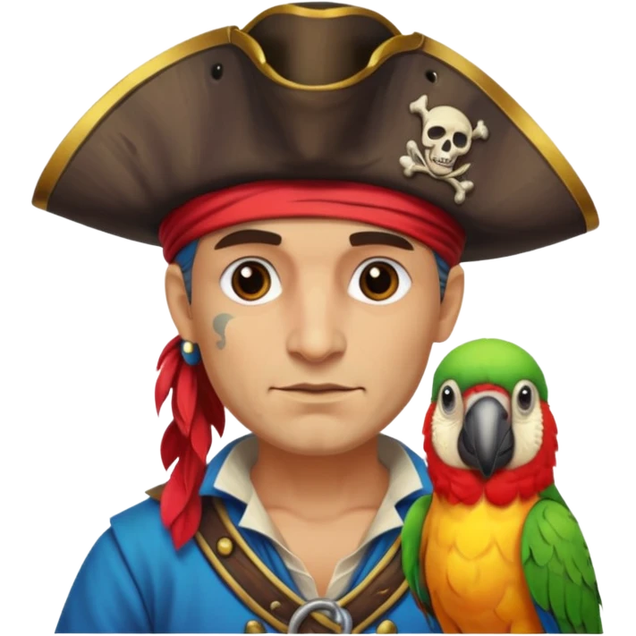 pirate and parrot emoji