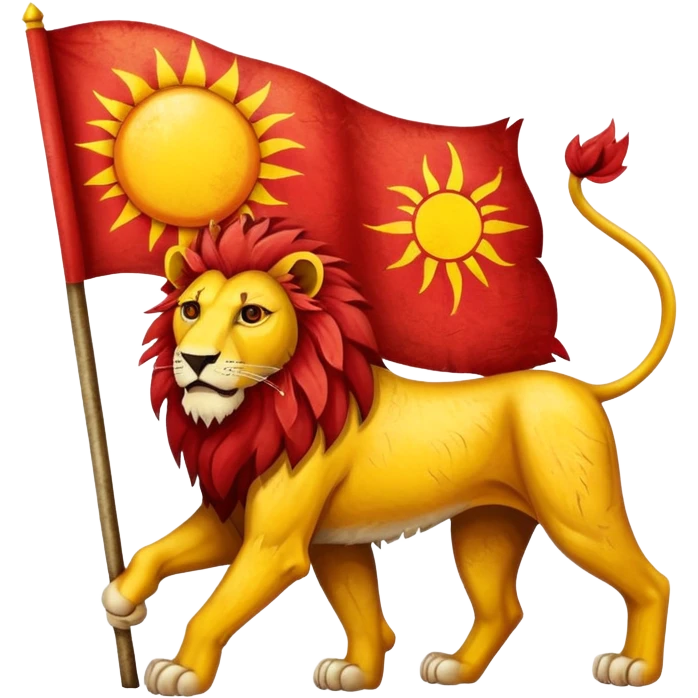 پرچم قدیمی شیر و خورشید ایران emoji