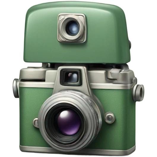 Sage green vintage camera emoji