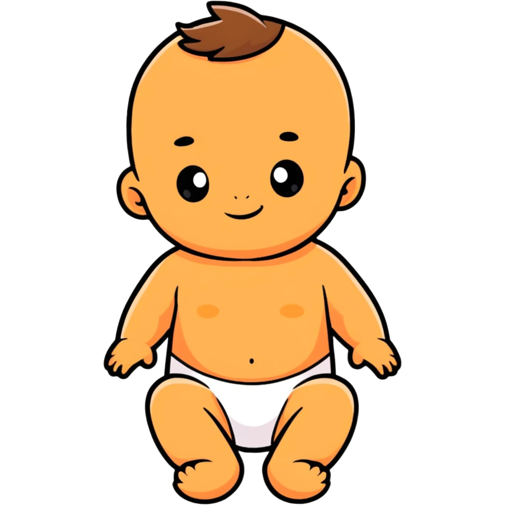 full body tanned baby emoji