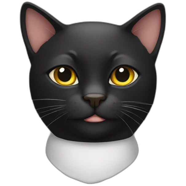 Black arrogant cat emoji
