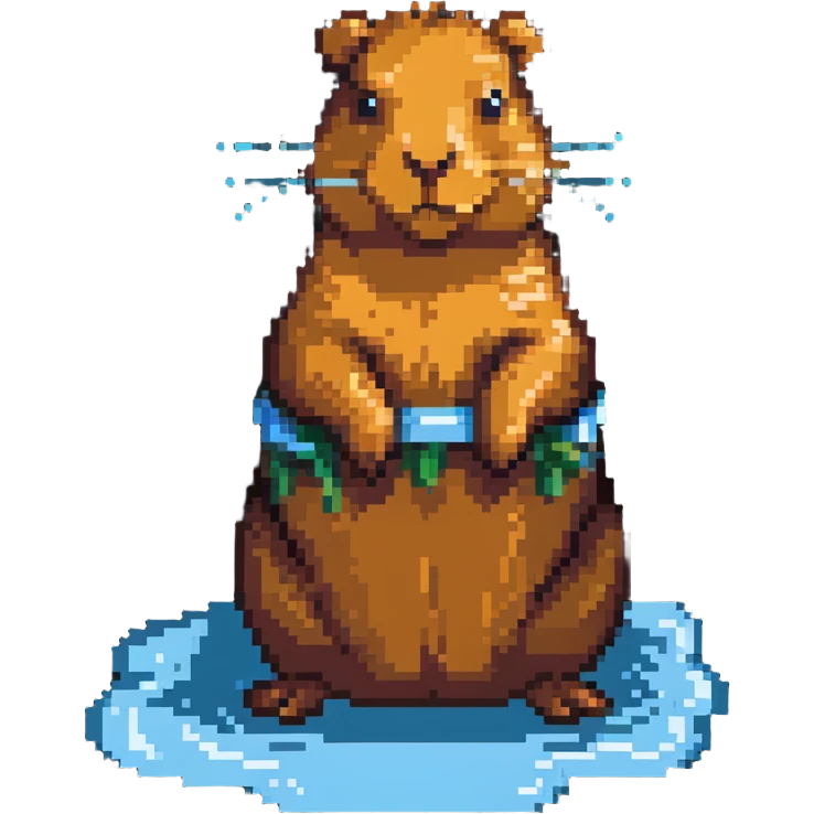 capybara sitting in water emoji