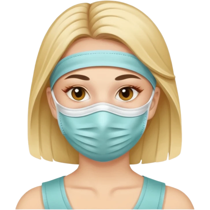 Frau mit Gesichtsmaske emoji