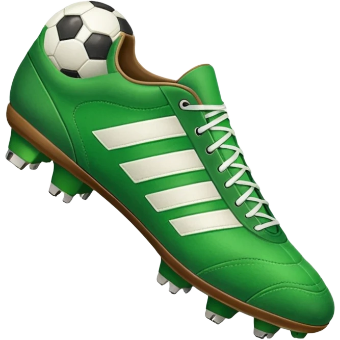 soccer cleat with soccer ball emoji