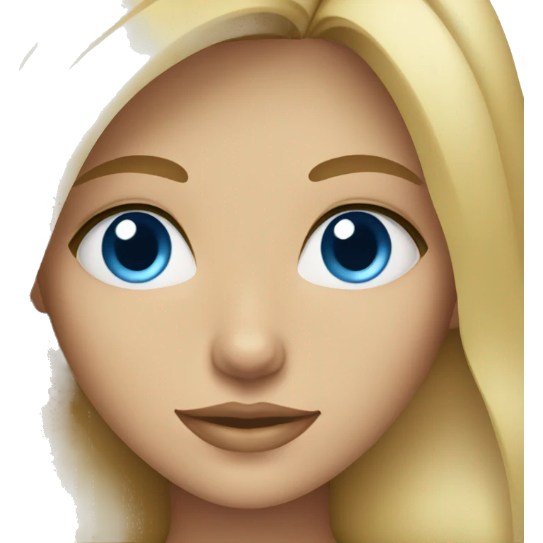 blonde girl with blue eyes  emoji