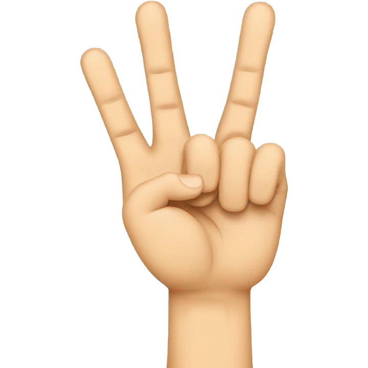 Hand peace sign emoji