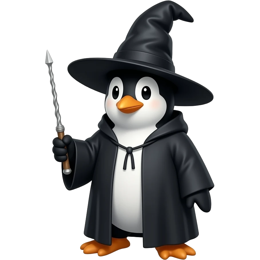 Penguin Wizard emoji