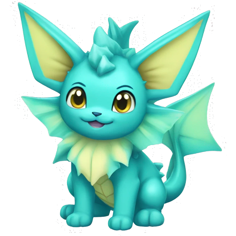 Kawaii Vaporeon full body emoji