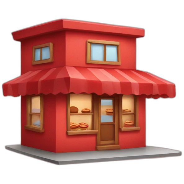 red bakery emoji