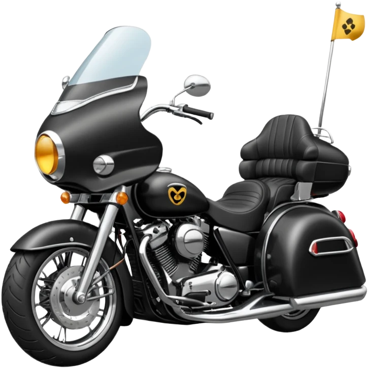 a motorcycle with a sidecar attached to the side  emoji