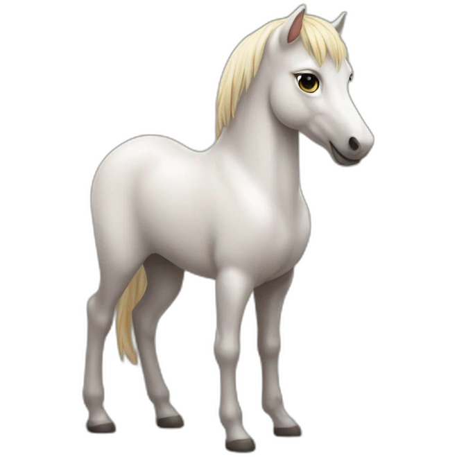 Un bébé chat sur un cheval emoji