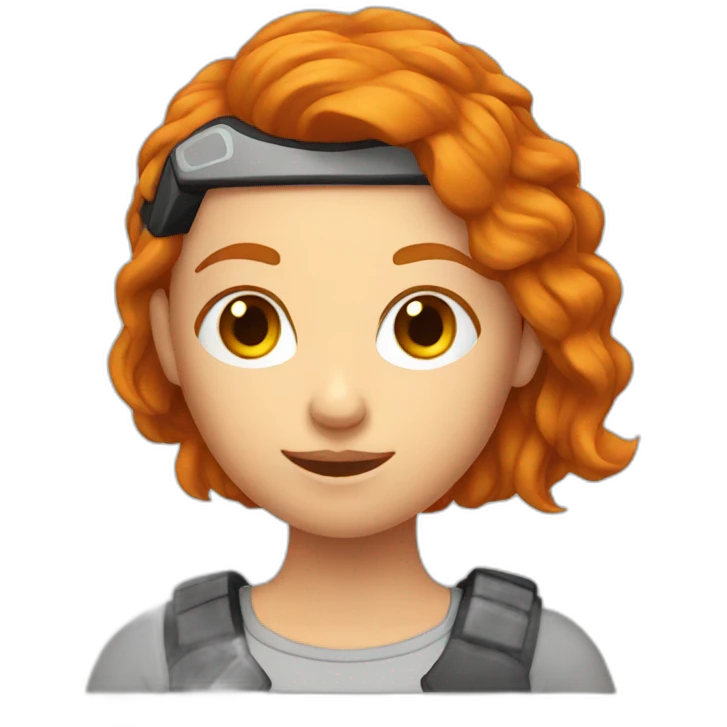 ginger woman gamer emoji