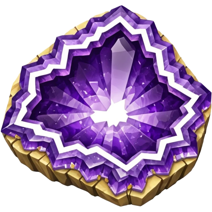 An amethyst geode emoji