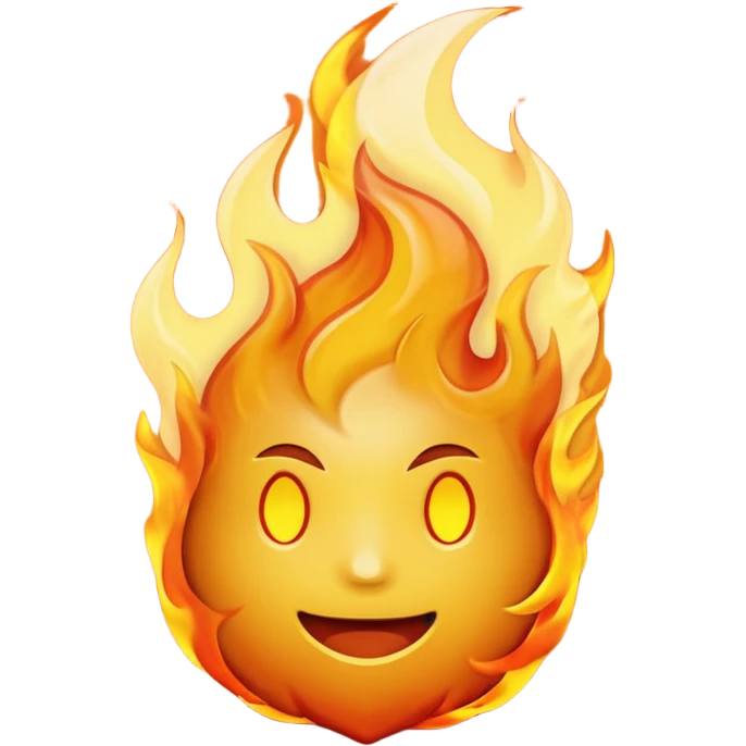 Claude AI Logo on Fire emoji