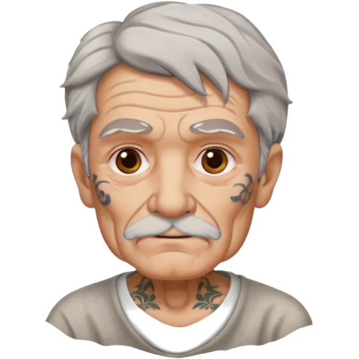 old man with lot of tattoos emoji