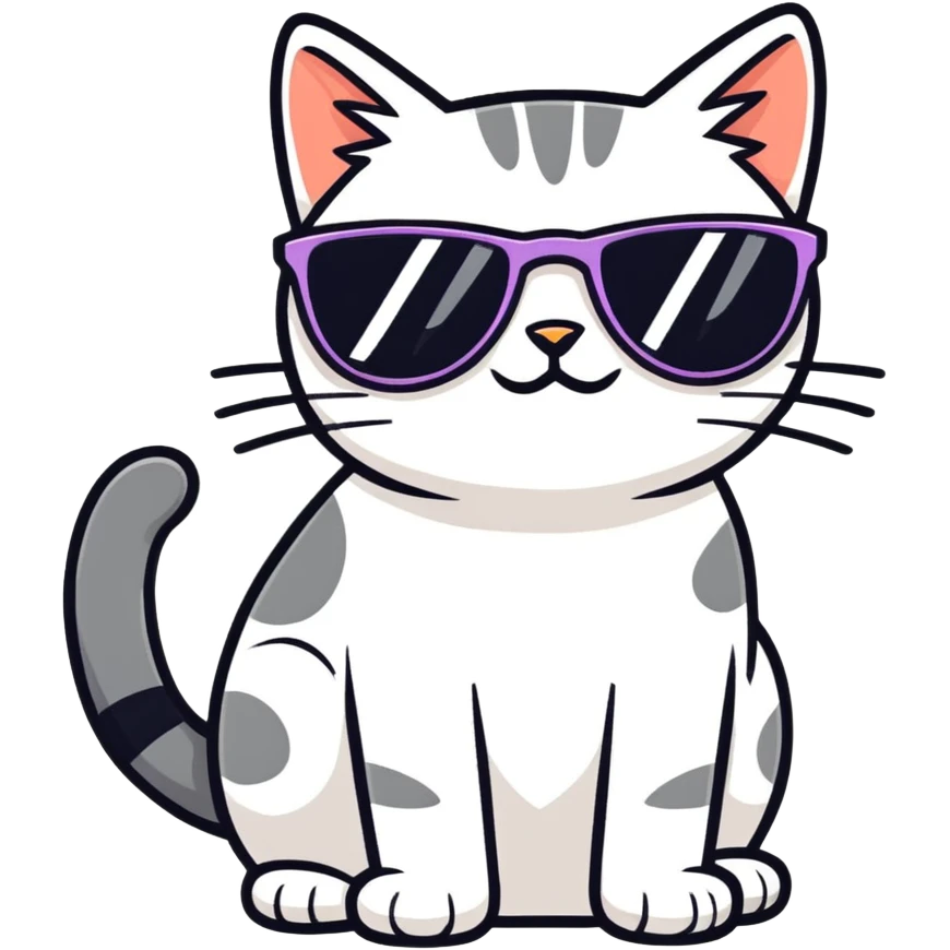 Cat with sunglasses emoji