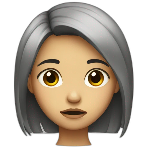 Sad girl  emoji