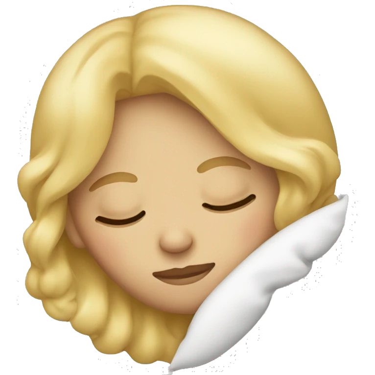 blonde girl sleeping emoji