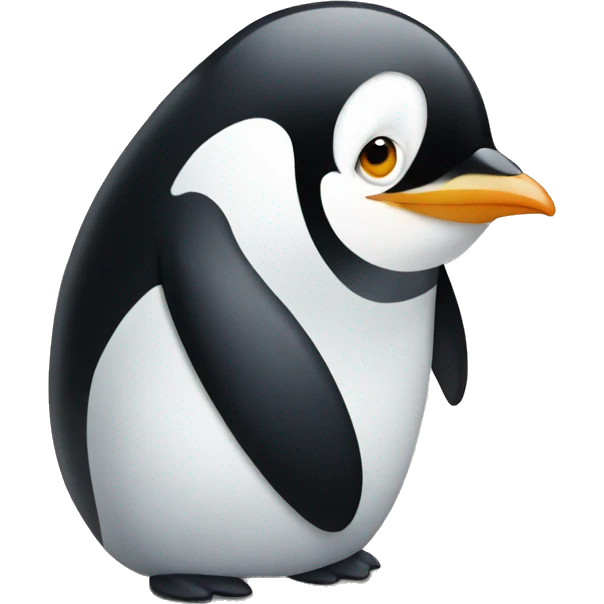 a penguin making a f boy face emoji
