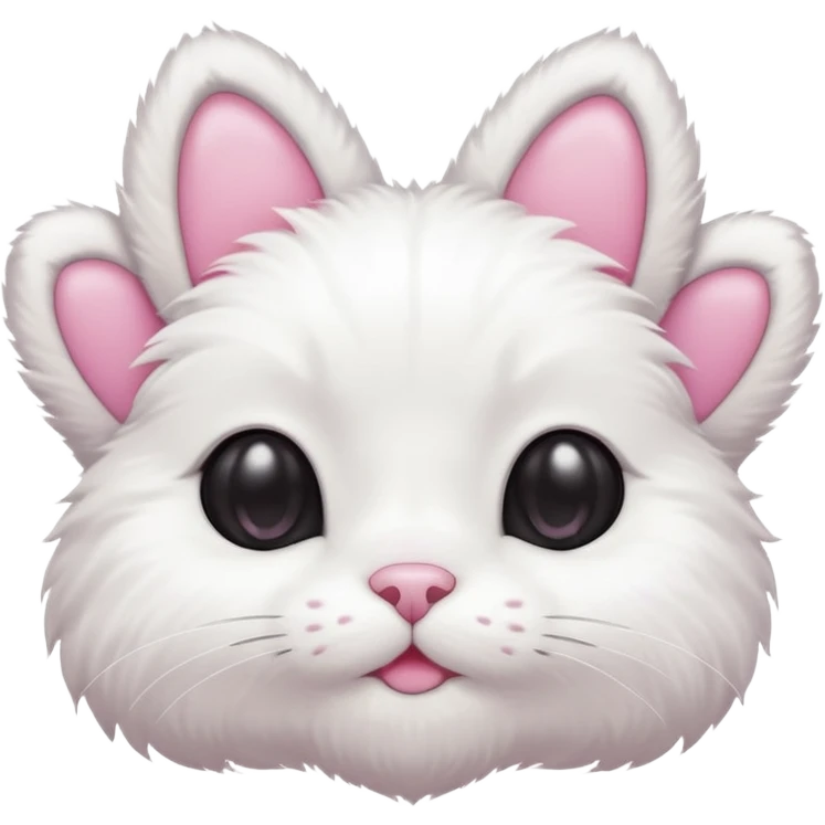 white cat fluffy paw, from the bottom, cute, kawaii emoji