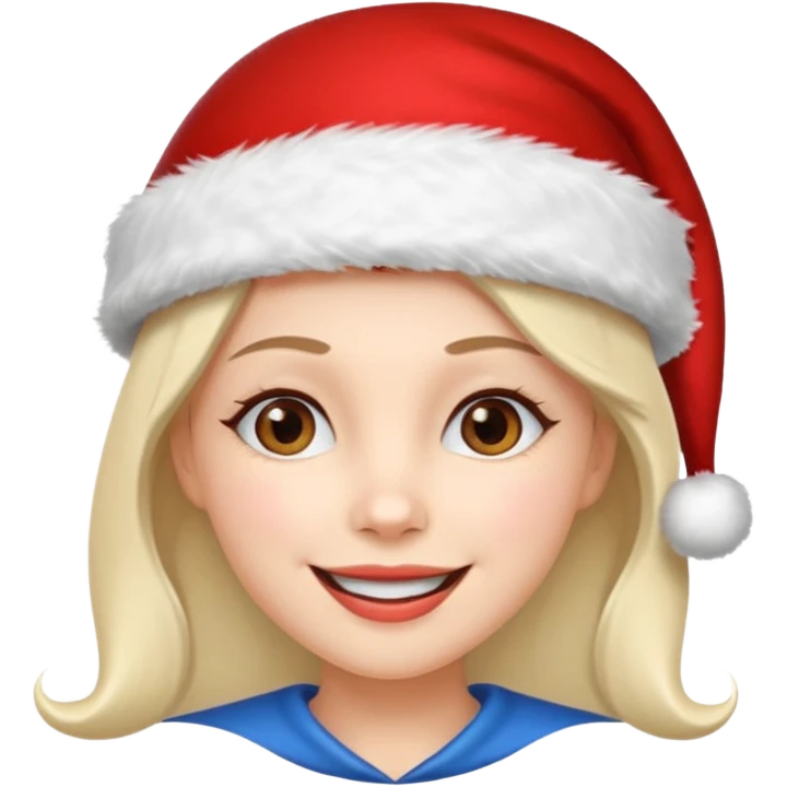 women santa with party cap   emoji