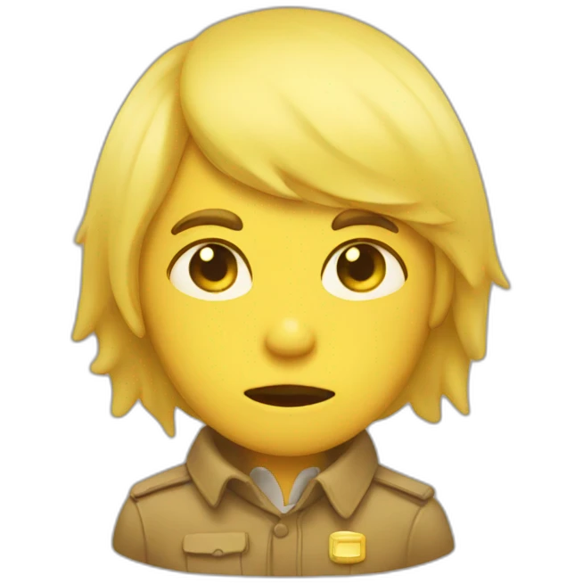 Yellow badge of shame emoji