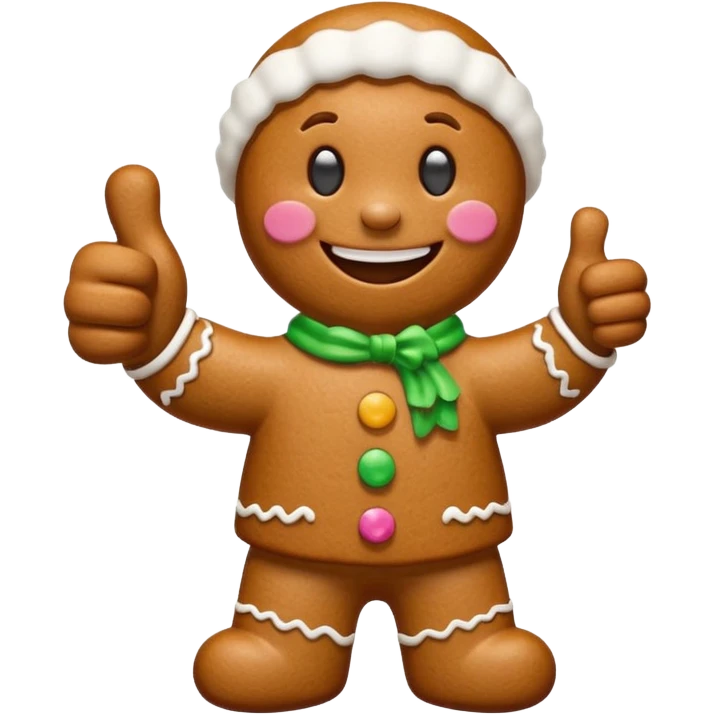 gingerbread thumb up emoji