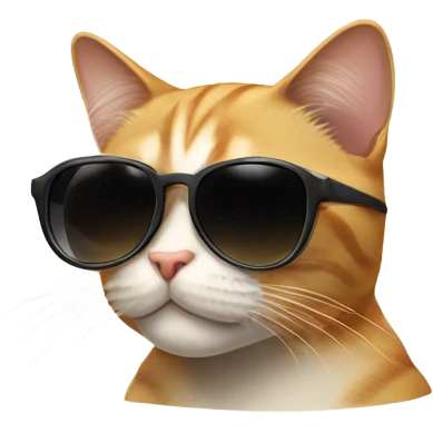 Cat with sunglasses emoji