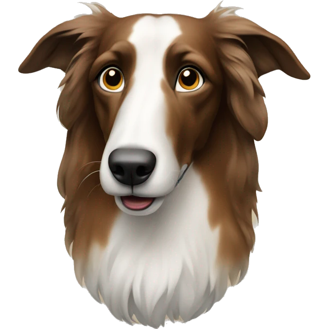 Borzoi dog with brown fur  emoji