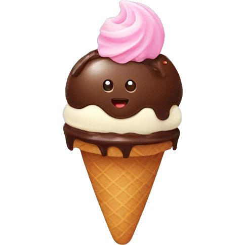 Icecream with brownie emoji