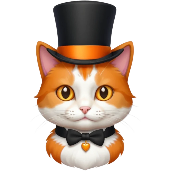 A cat wearing a hat emoji