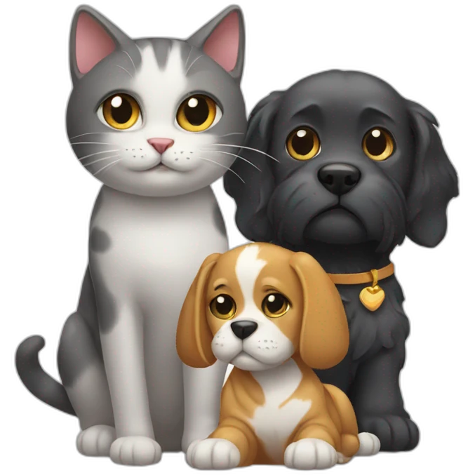 Cat with dog emoji
