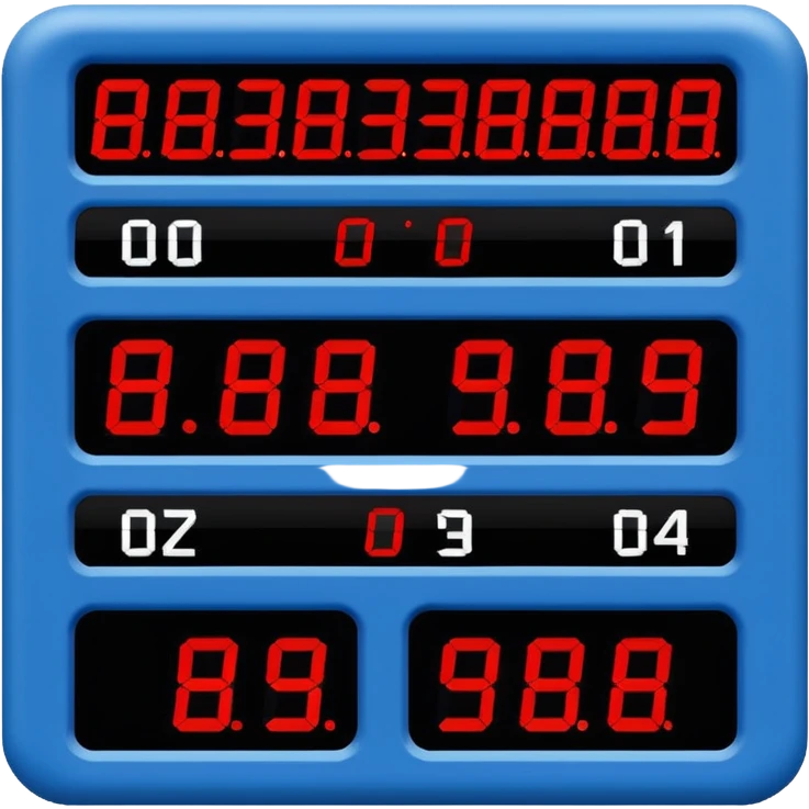 electronic score board blue (#00A3E0) and red (#F9423A) emoji