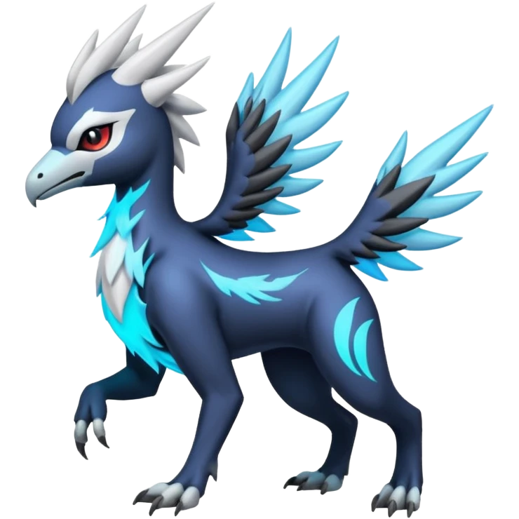 Neon Vibrant Pulsating Trail-glowing Chromatic Trico-Absol-Kyurem-Silvally-fusion-hybrid emoji