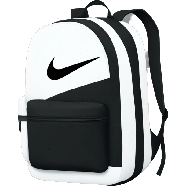 Nike bookpack black logo white Nike emoji