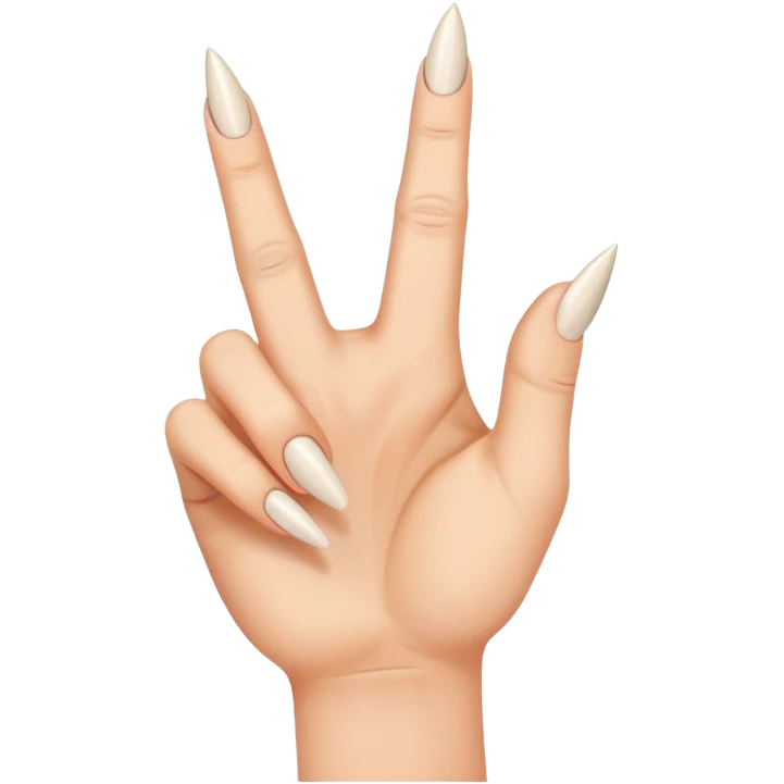 Middle finger with pointy finger nails  emoji