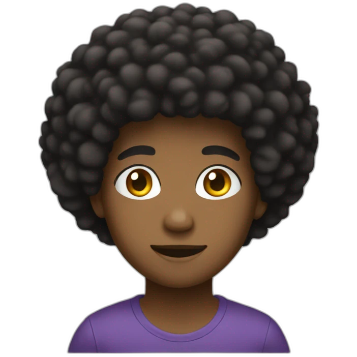 An afro emoji